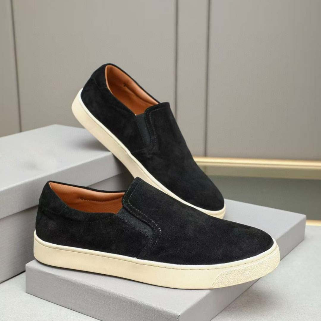 Damen Mokassinschuhe Weiches Wildleder Sneaker