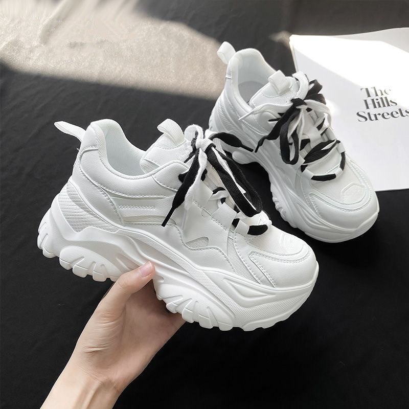 Damen Sneaker Bequem Chunky Weiß - Norvielle