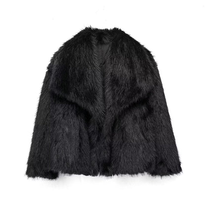 Damen Kunstfelljacke Warm Elegant