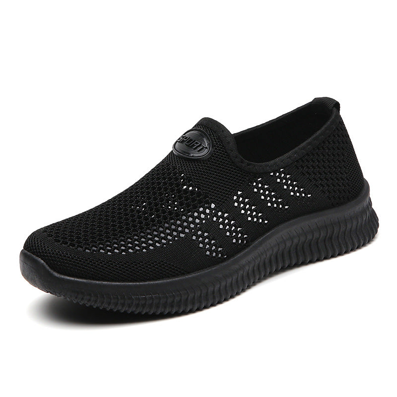 Damen Slip-On Schuhe Atmungsaktives Material Bequem Freizeit