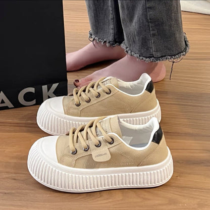 Damen Plateau Sneaker Komfortabel Modisch