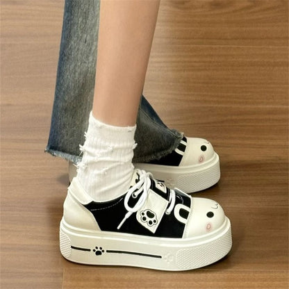 Damen Plattformsneaker Tiermotiv Bequem