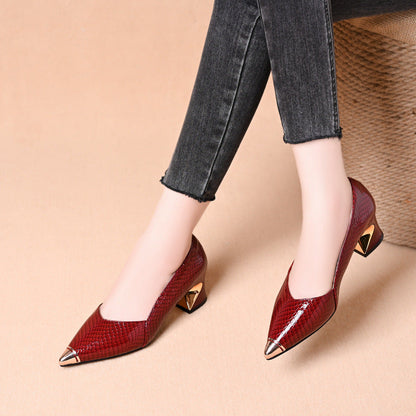 Damen Hochhackige Pumps Geometrischer Absatz Elegant