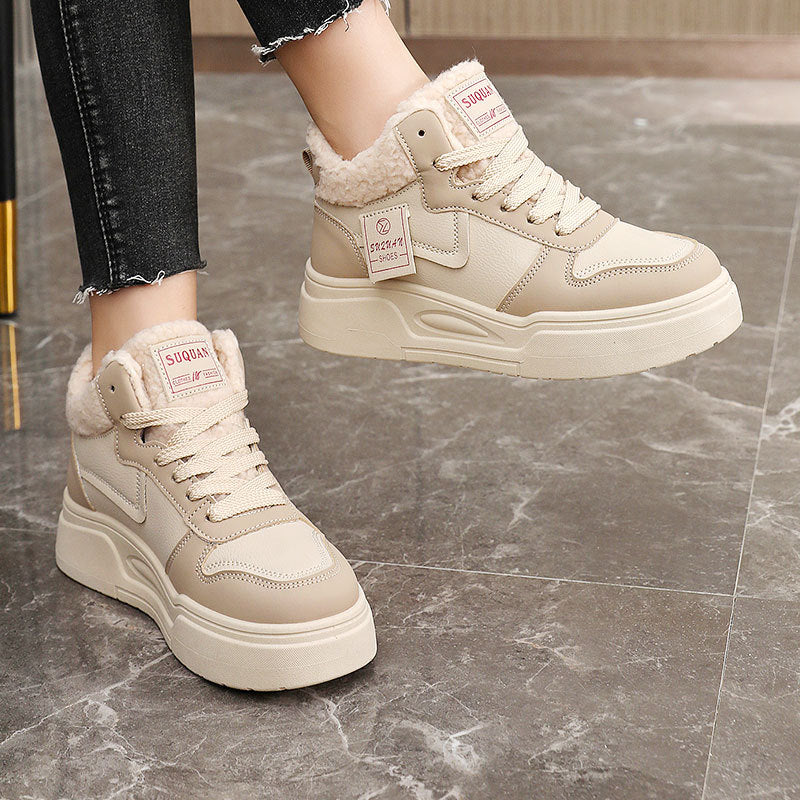 Damen High- Sneaker Sportlich Weiches Innenfutter