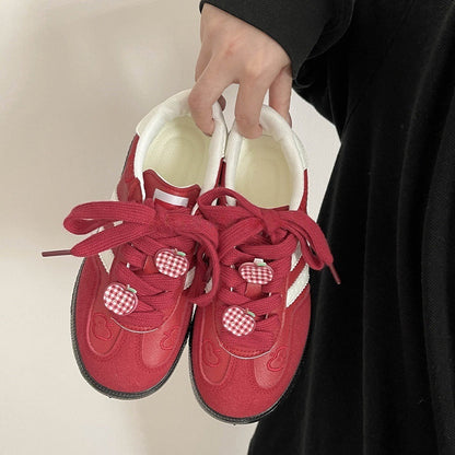 Damen Sneaker Apfel-Design Trend-Schuhe