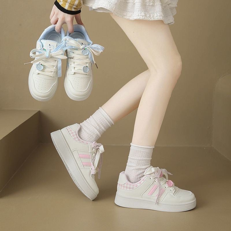 Damen Sneaker Kariert Atmungsaktives Mesh Komfortschuhe