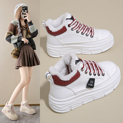 Damen High- Sneaker Warm Kuschelig Profilsohle - Norvielle