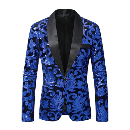 Herren Blazer Paillettenjacke Modern