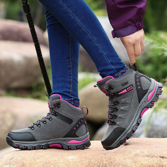 Damen Wanderschuhe Wasserdicht Rutschfest Trekking Schwarz - Norvielle