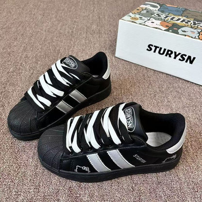 Damen Sneaker Sportlich Gummi Sohle