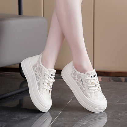 Damen Plateau Sneaker Spitze Modisch Größe 36-41