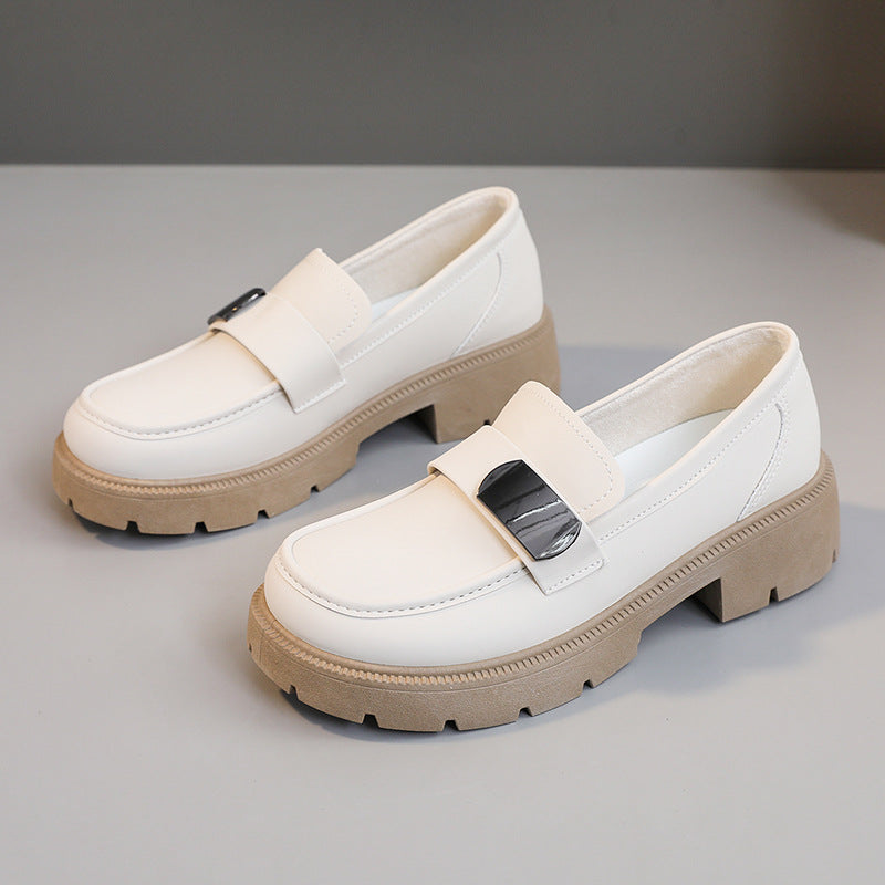 Damen Loafers Elegante Blockabsatz Schuhe