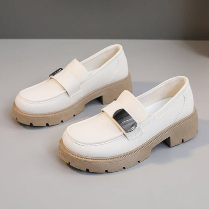 Damen Loafers Elegante Blockabsatz Schuhe
