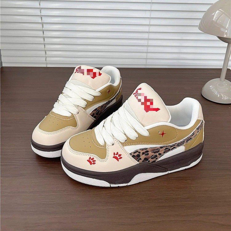 Damen Sneaker Sportlich Animalprint Bequem