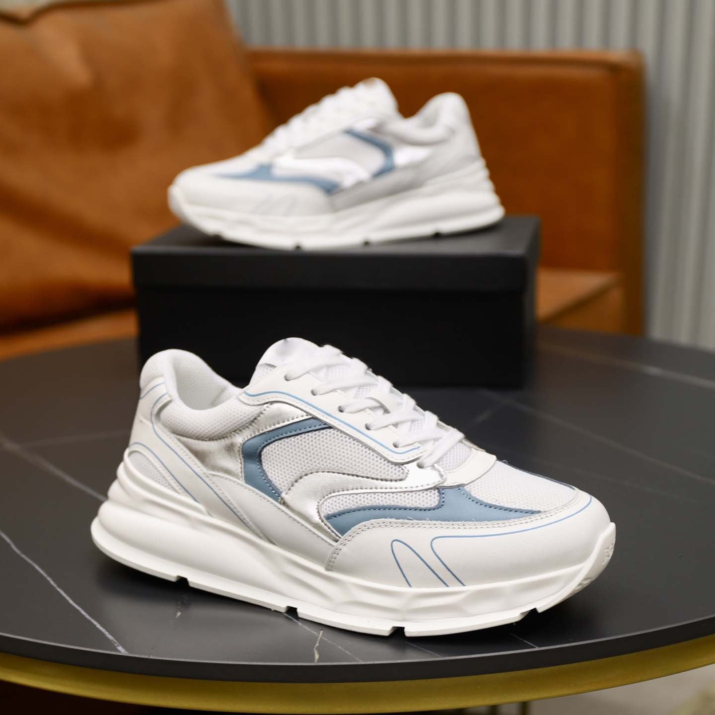 Damen Sneaker Atmungsaktiv Leicht Schwarz - Norvielle