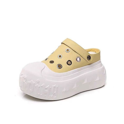Damen Clogs Plateau Schuhe Gummisohle