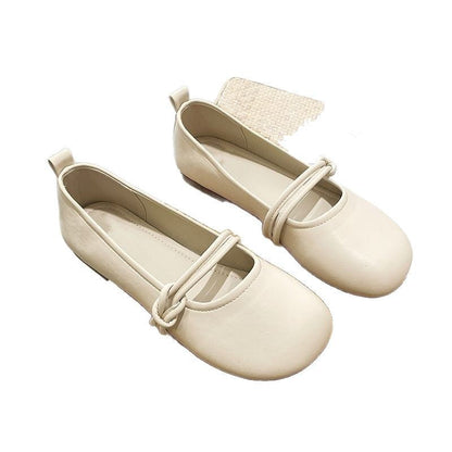 Damen Ballerinas Bequem Knotendesign