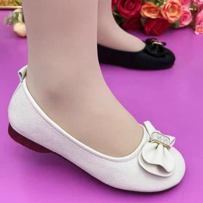 Damen Ballerinas Komfortabel Elegante Schleife