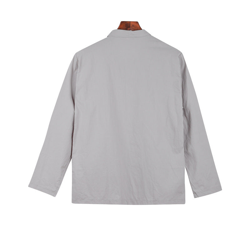 Herren Leinenjacke Knöpfe Sommer Modern wird zu Herren