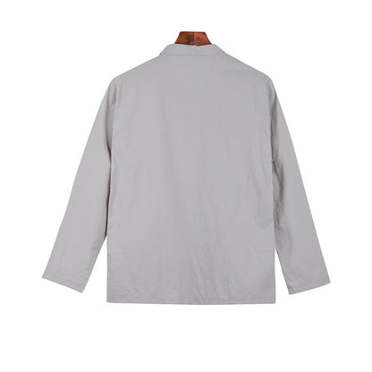 Herren Leinenjacke Knöpfe Sommer Modern wird zu Herren