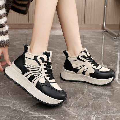 Damen High- Sneaker Warmfleece Innenfutter Rutschfest