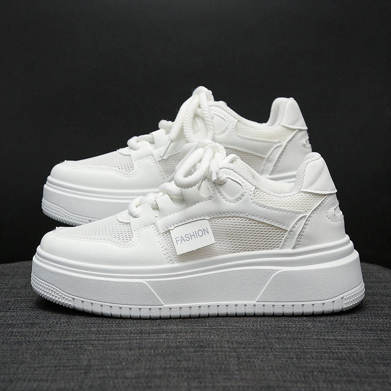 Damen Plattform Sneaker Atmungsaktives Mesh