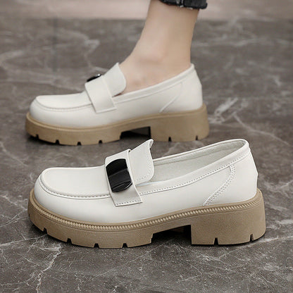 Damen Loafers Elegante Blockabsatz Schuhe