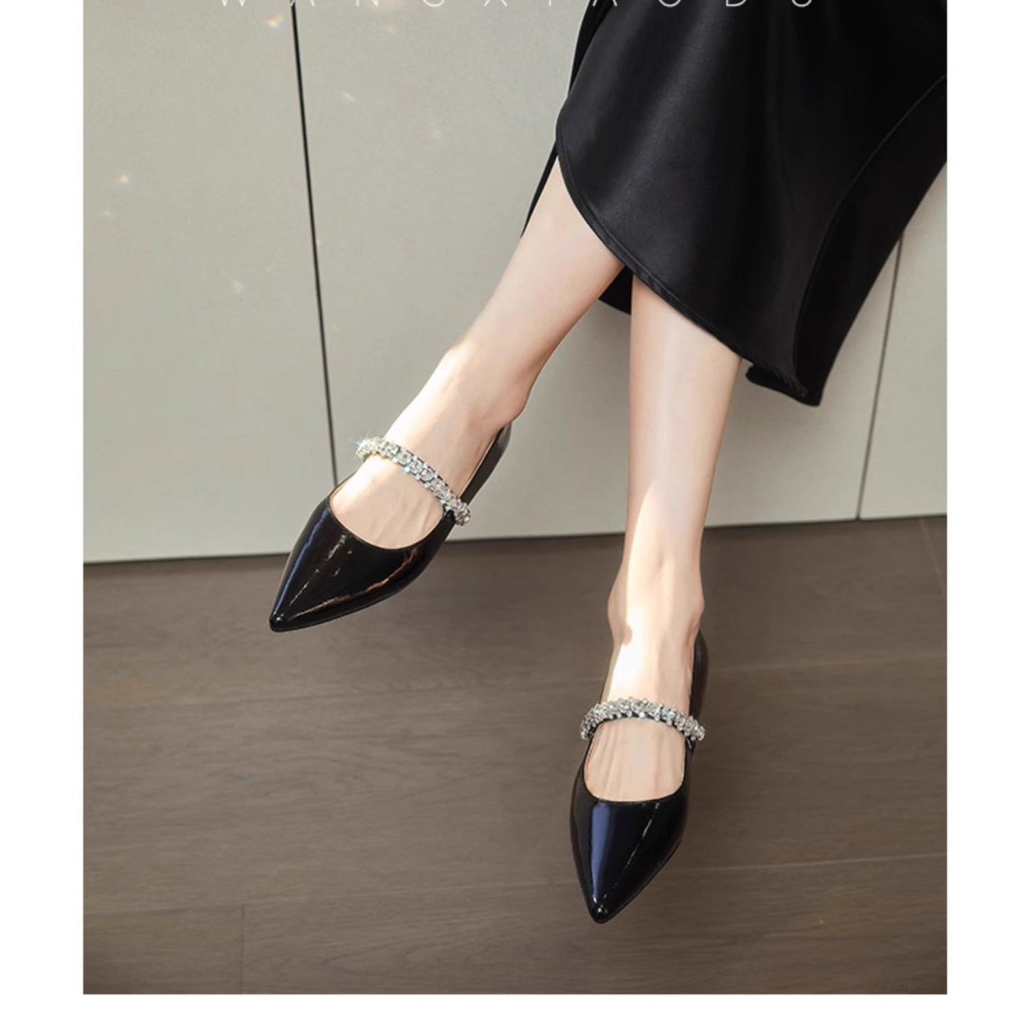 Damen Slingback Pumps Kristallriemen