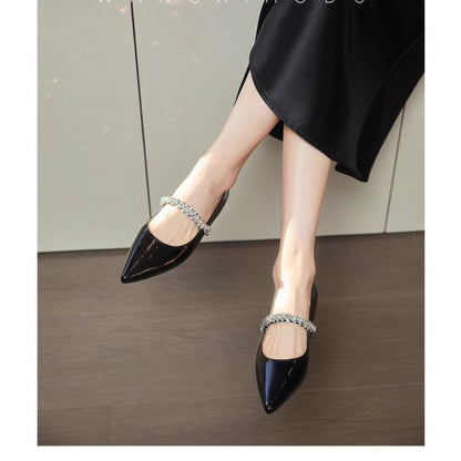 Damen Slingback Pumps Kristallriemen