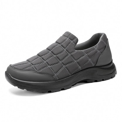 Damen Sneaker Bequem Slip-On Weiches Leder