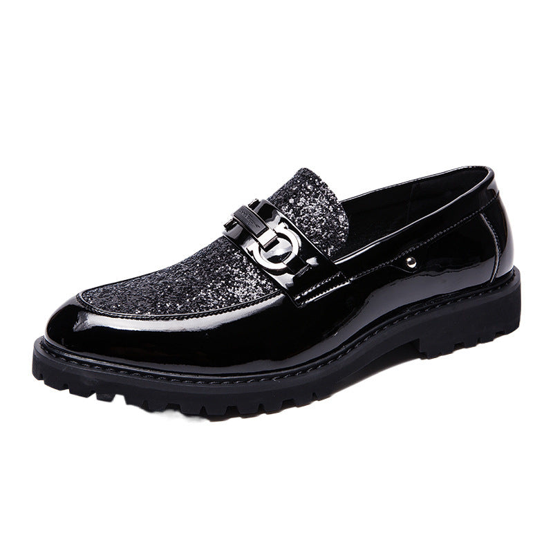 Damen Mokassins Glitzer Schuhe Elegant