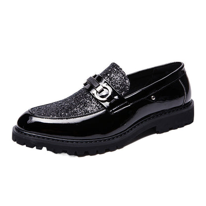Damen Mokassins Glitzer Schuhe Elegant