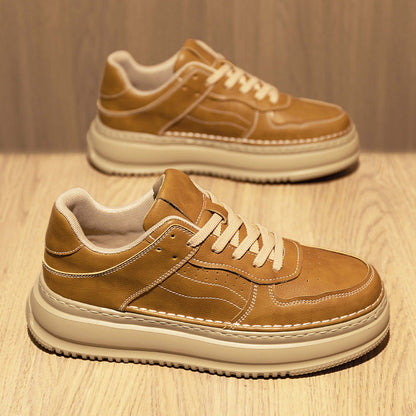 Damen Sneaker Leder Weich Laufsohle