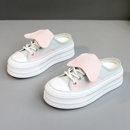 Damen Plateau Sneaker Abnehmbarer Riemen