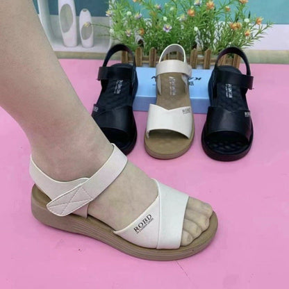 Damen Sandalen Breiter Riemen Komfort Bequem Sommer
