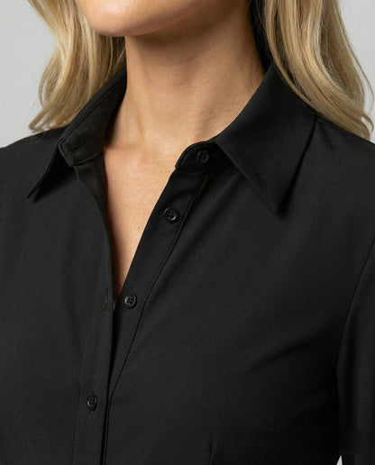 Damen Slimfit Langarmshirt Baumwolle