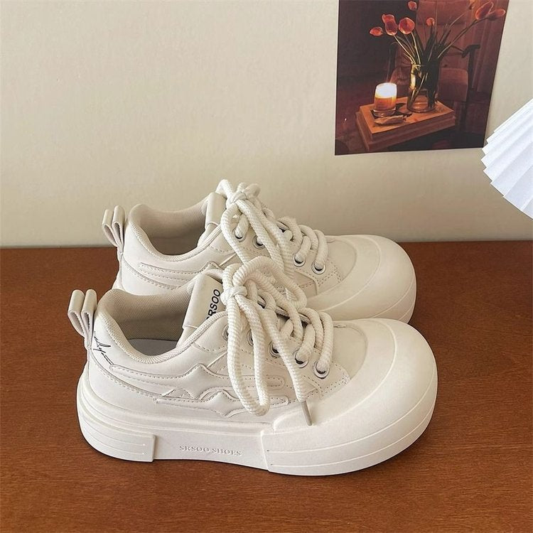 Damen Hochplatformsneaker Weite Sohle Modern