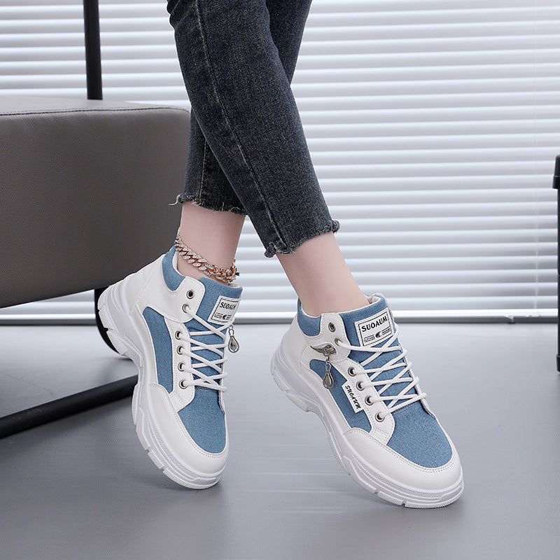 Damen High- Sneaker Leopardenmuster