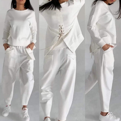 Damen Jogginganzug Sportlich Bequem - Norvielle