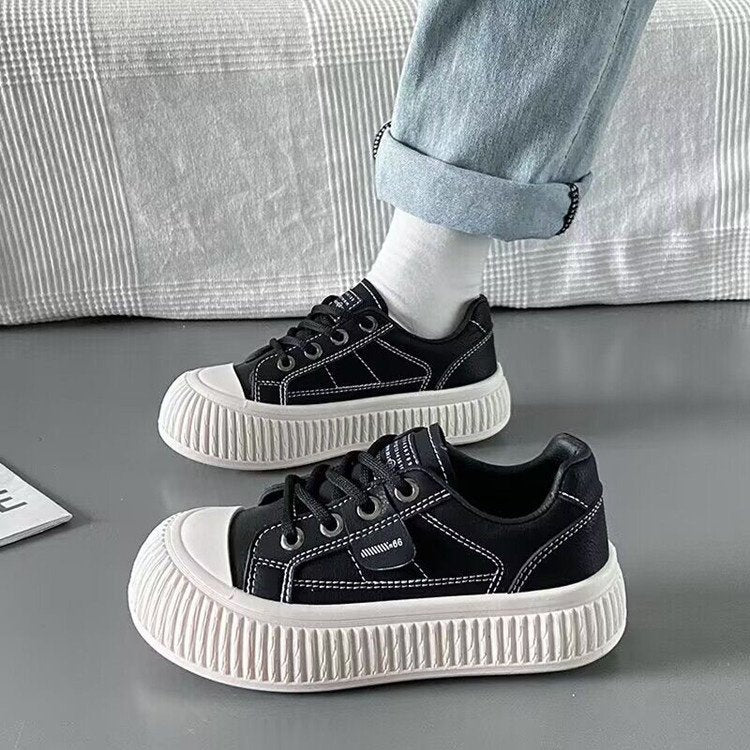 Damen Plateau Sneaker Komfortabel Modisch - Norvielle