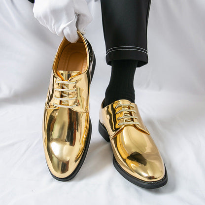 Damen Schnürschuhe Glänzend Leder