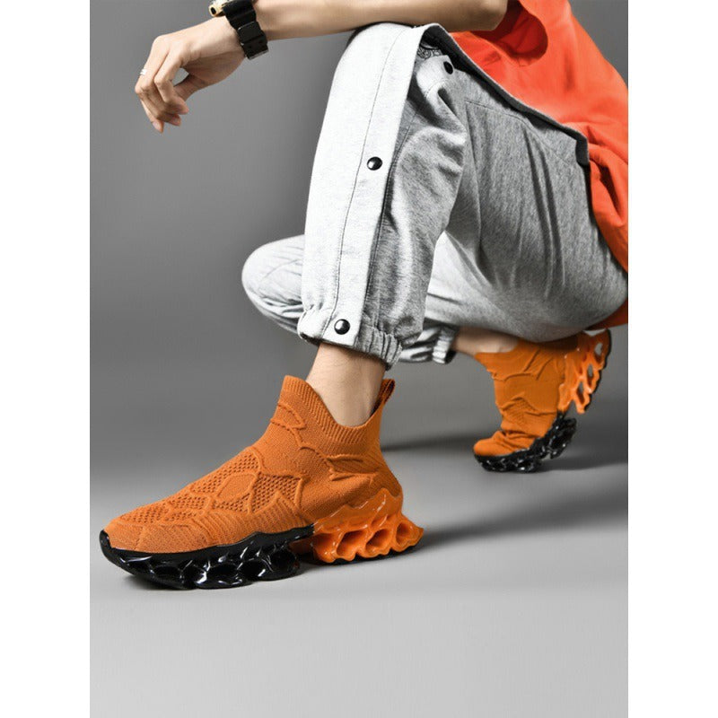 Damen Sneaker Strick Rutschfest Komfortabel