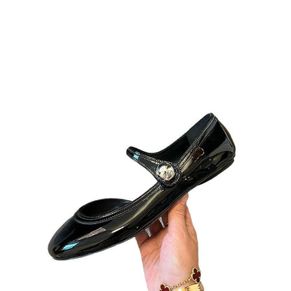 Damen Ballerinas Glitzer Schnalle Elegant