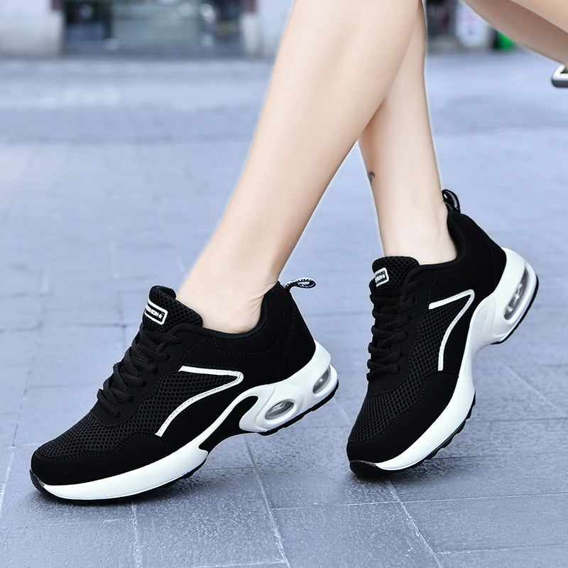 Damen Sneaker Atmungsaktives Mesh Sport Schuhe Schwarz - Norvielle