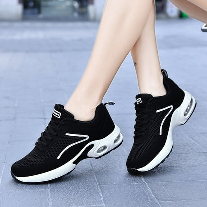 Damen Sneaker Atmungsaktives Mesh Sport Schuhe Schwarz - Norvielle