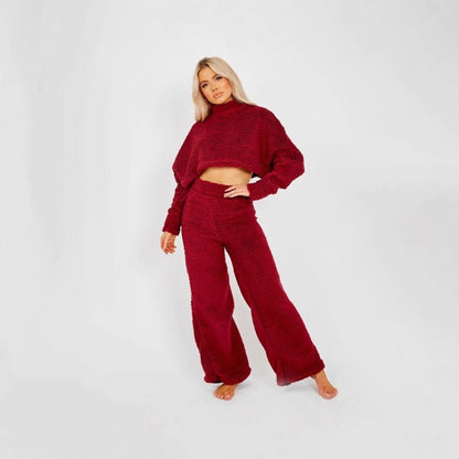Damen Plüsch-Set Weich Warm