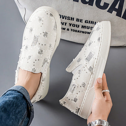 Damen Slip-On Sneaker Glitzer Optik