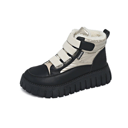 Damen High- Sneaker Isoliert Klettverschluss Warm