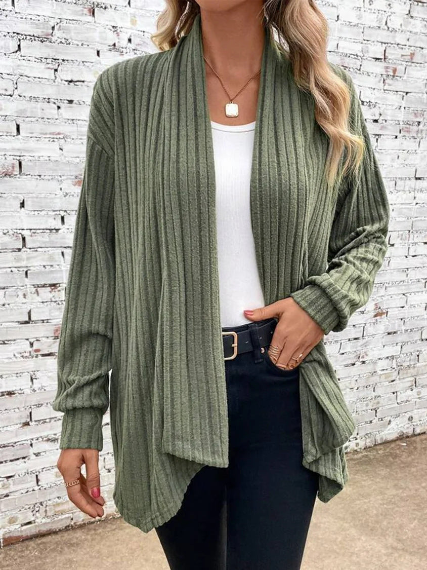 Damen Strickjacke Offener Schnitt Moderner Look
