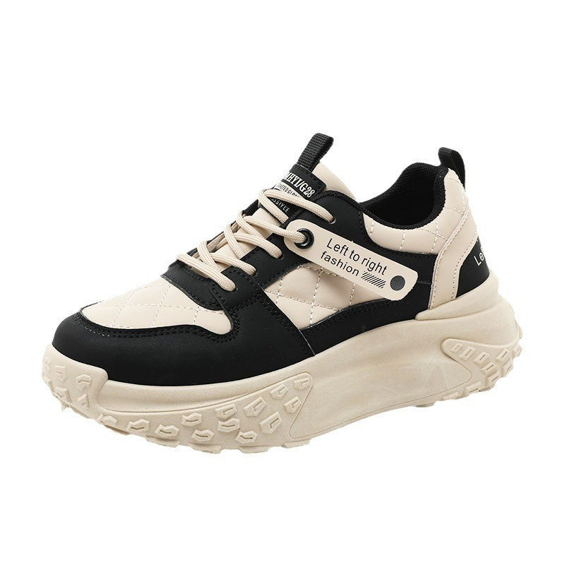 Damen Chunky Sneaker Strapazierfähig Bequem Schwarz - Norvielle